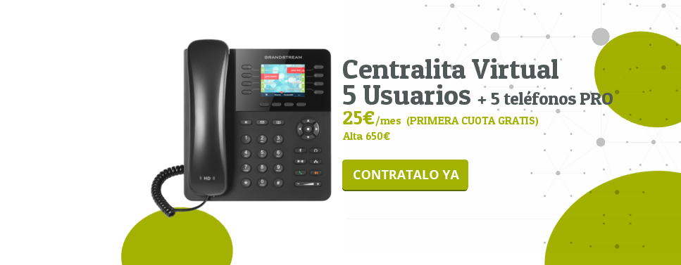 Banner tienda empresa pyme 5 + 5 Teléfonos GXP2135